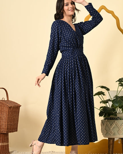 Khadi Work Angrakha Style Women Dress