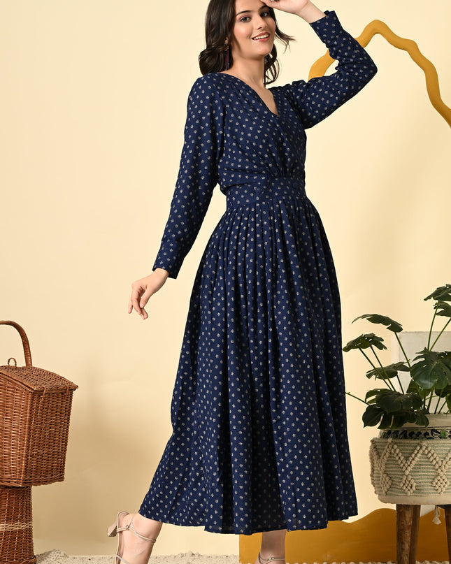Khadi Work Angrakha Style Women Dress