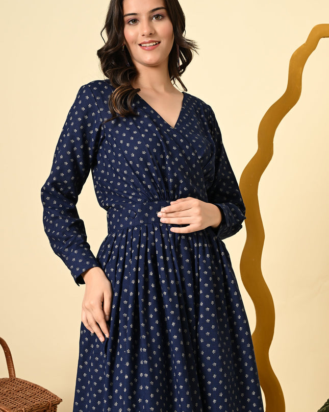 Khadi Work Angrakha Style Women Dress