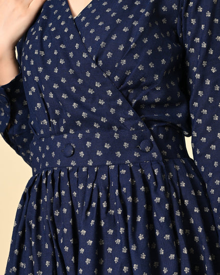 Khadi Work Angrakha Style Women Dress