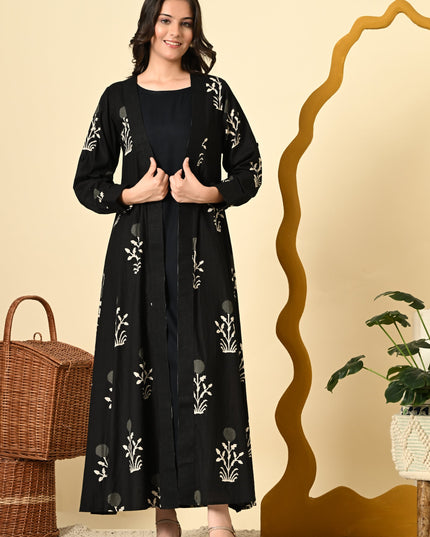 Palmgrove Black Jacket Dress for Women