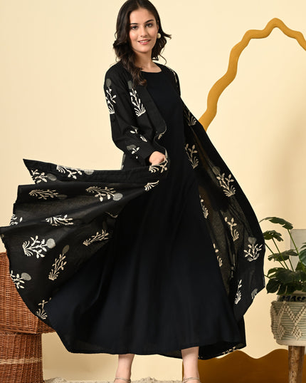 Palmgrove Black Jacket Dress for Women