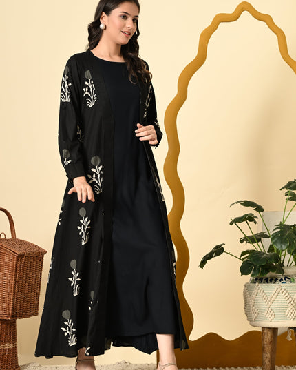 Palmgrove Black Jacket Dress for Women