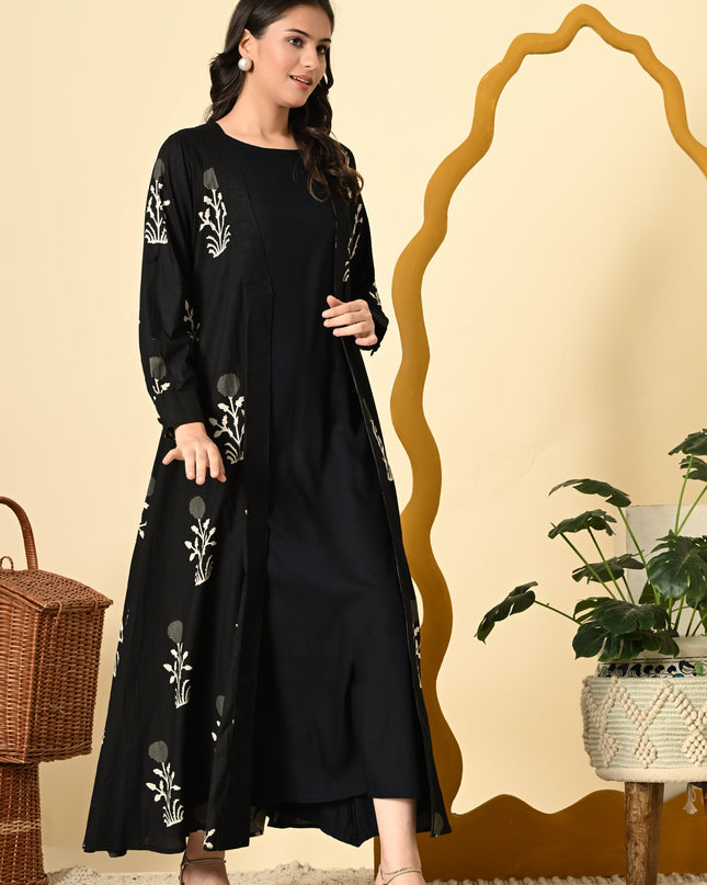 Palmgrove Black Jacket Dress for Women