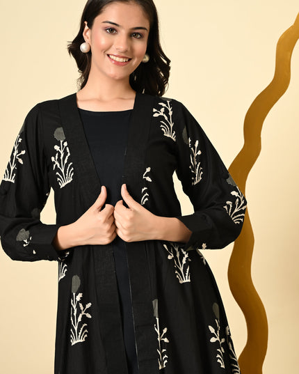 Palmgrove Black Jacket Dress for Women