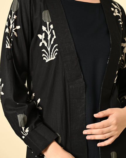 Palmgrove Black Jacket Dress for Women