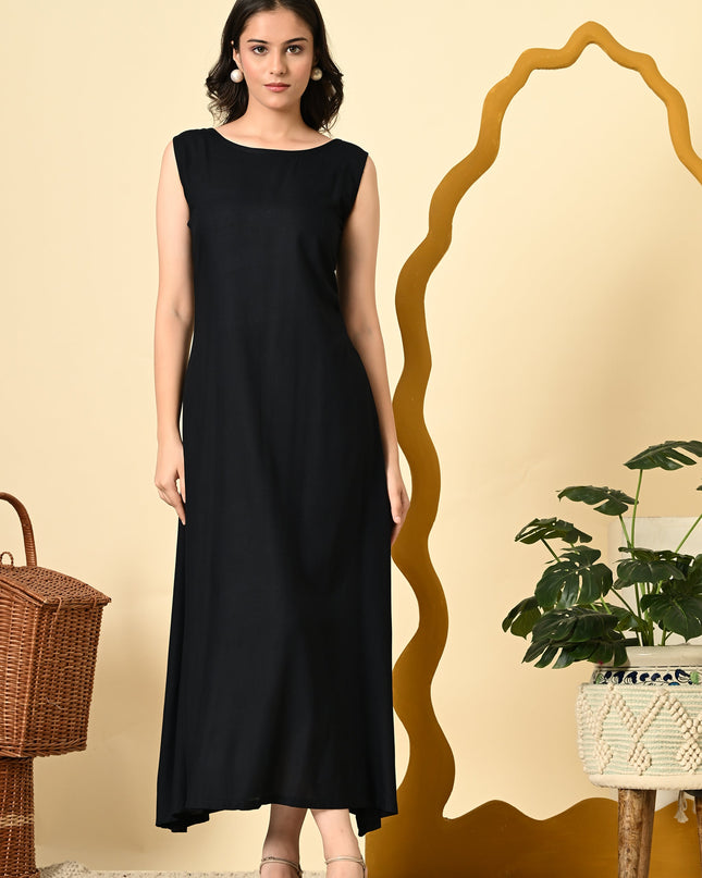 Palmgrove Black Jacket Dress for Women