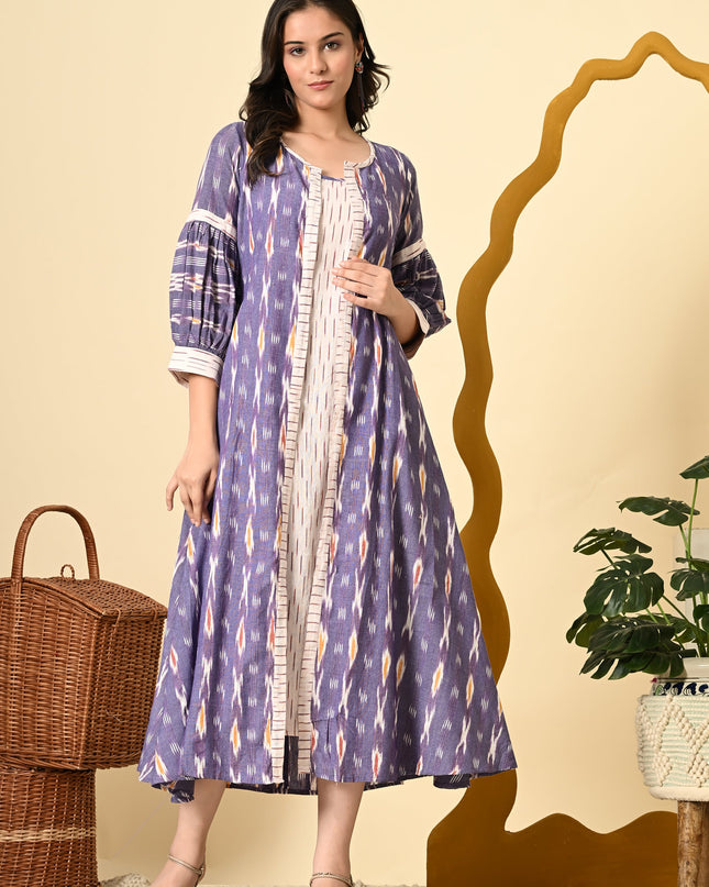 Petunia Ikat Puff Sleeve Jacket Set