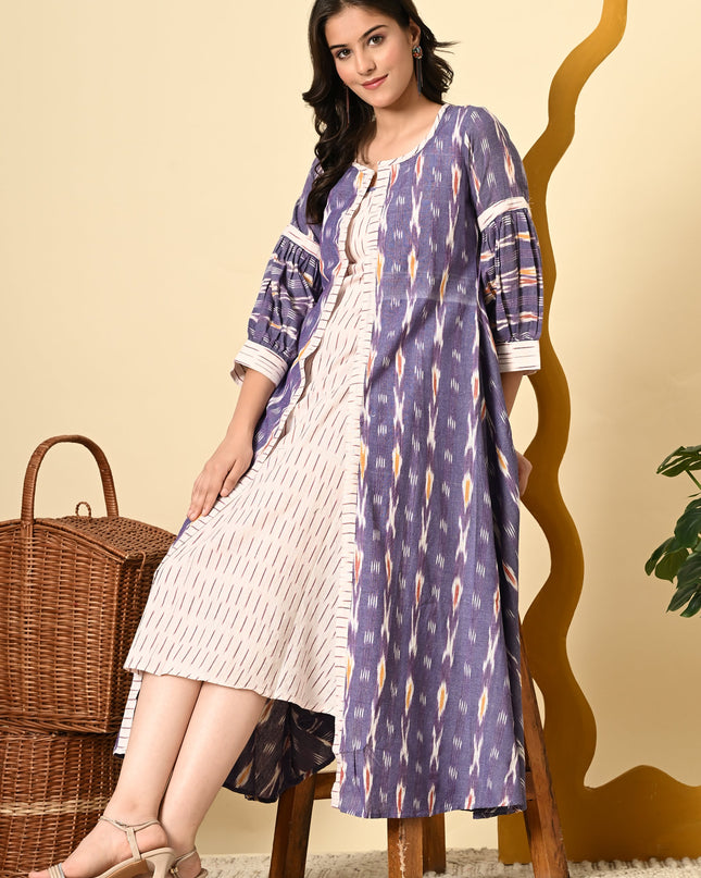 Petunia Ikat Puff Sleeve Jacket Set