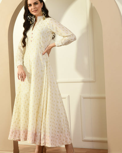 Chanderi Khadi Anarkali Kurta for Women