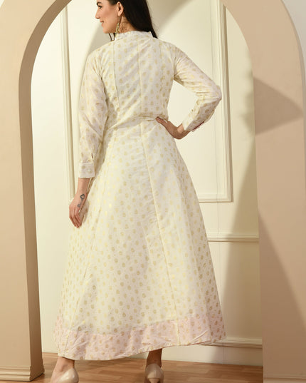 Chanderi Khadi Anarkali Kurta for Women