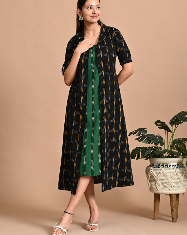 Handloom Ikat Jacket Dress Online Canada