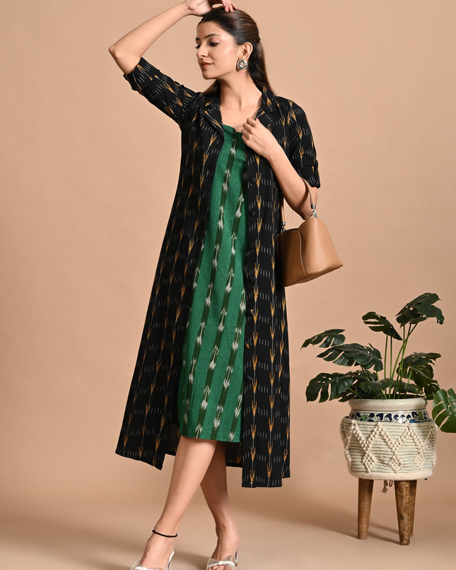 Handloom Ikat Jacket Dress Online Canada