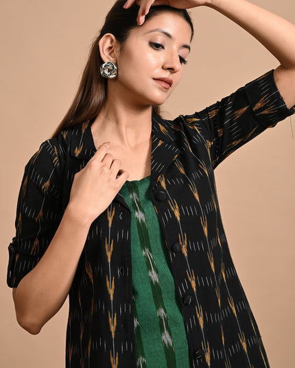 Handloom Ikat Jacket Dress Online Canada