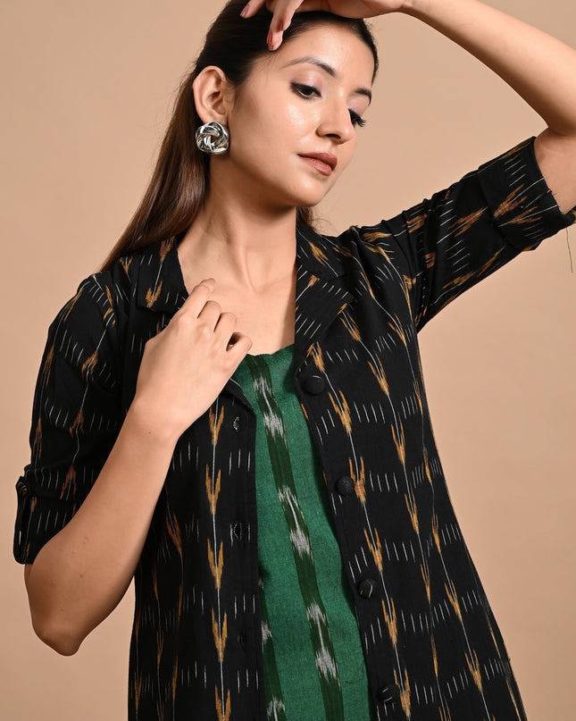 Handloom Ikat Jacket Dress Online Canada
