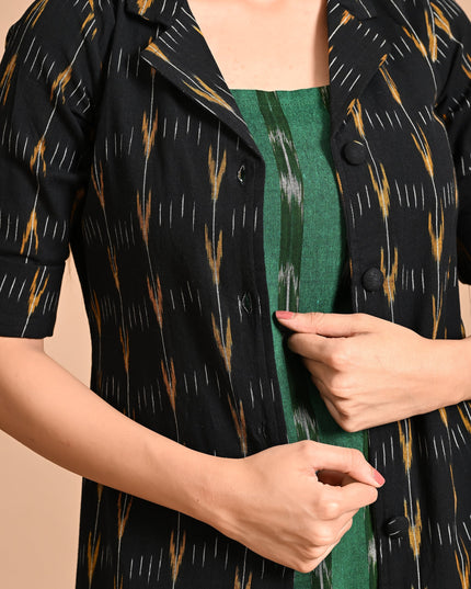 Handloom Ikat Jacket Dress Online Canada