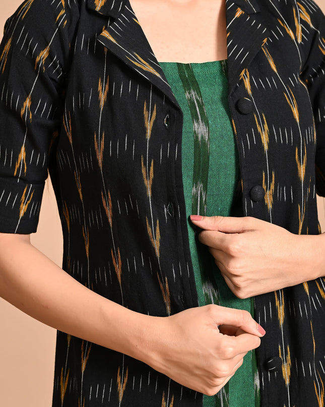Handloom Ikat Jacket Dress Online Canada
