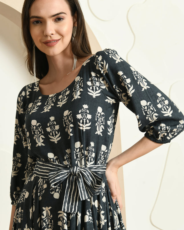 English Blue Handkerchief Style Dress