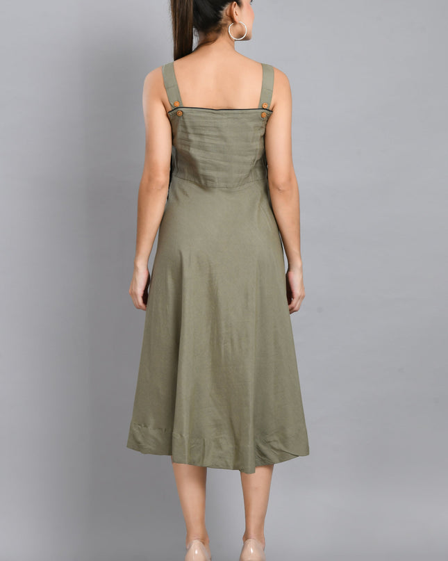 Grey Umbrella Dress Stylish Casual Outfit