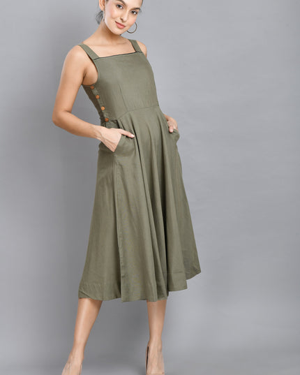 Grey Umbrella Dress Stylish Casual Outfit