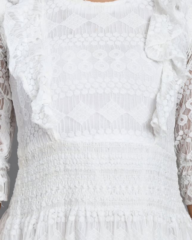 Stylish White Frill Dress Online Canada