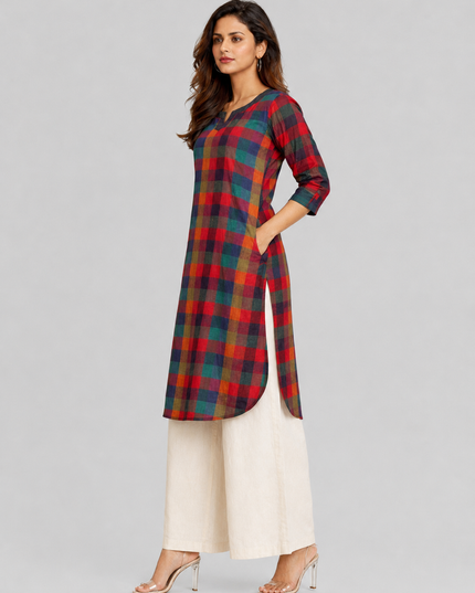 MULTI CHECKERED KURTA