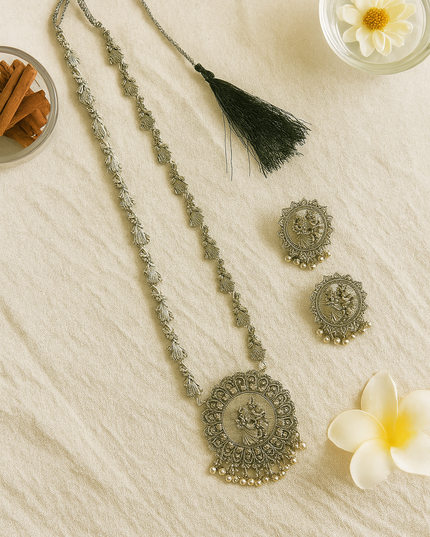 Ethnic Oxidised Necklace Set for Women