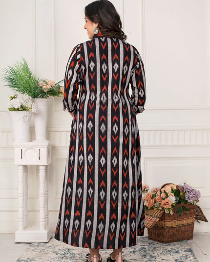 Black Ikat Shirt Dress Canada