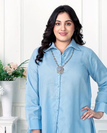 Sky Blue Zig Zag Coord Set Canada