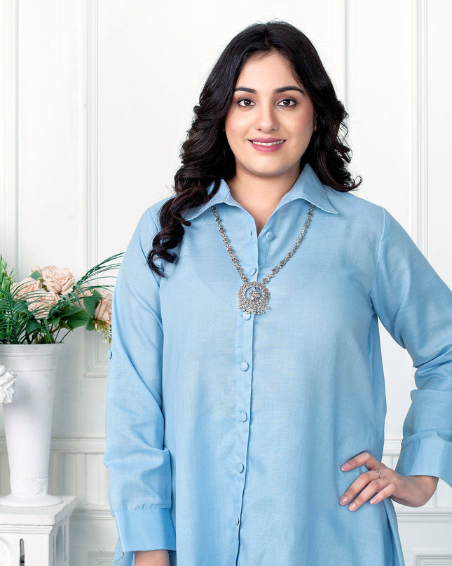 Sky Blue Zig Zag Coord Set Canada