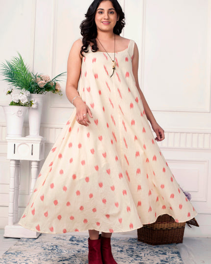 BLUSH IKAT JACKET WITH LOOSE DRESS