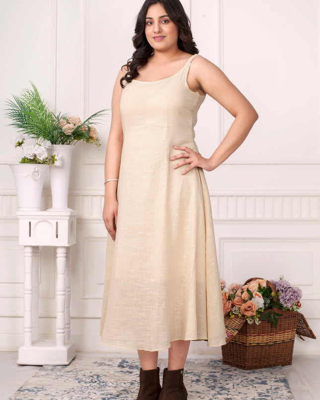 Layered Grace Linen Jacket Dress Set for Women