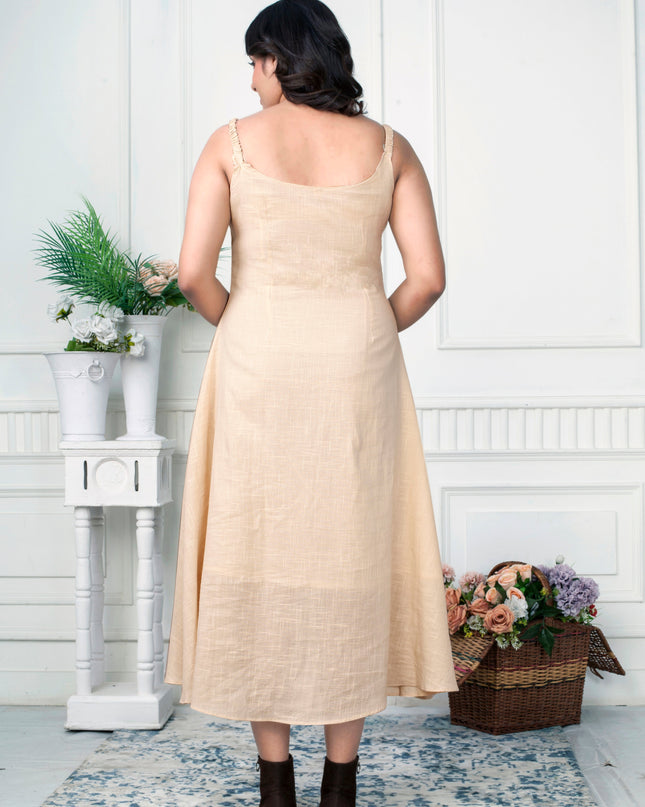 Layered Grace Linen Jacket Dress Set for Women