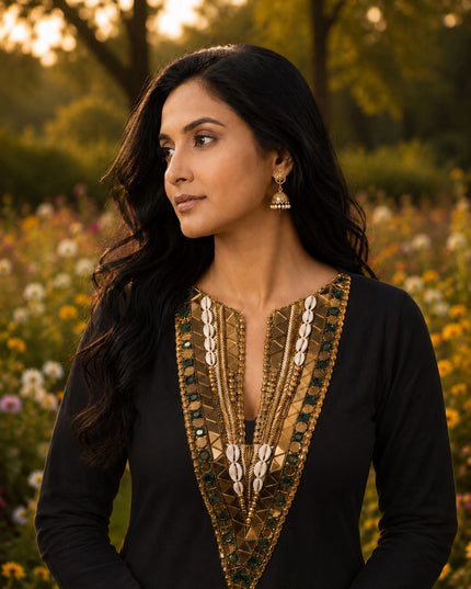 ISHANI HANDWORK YOKE KAFTAN
