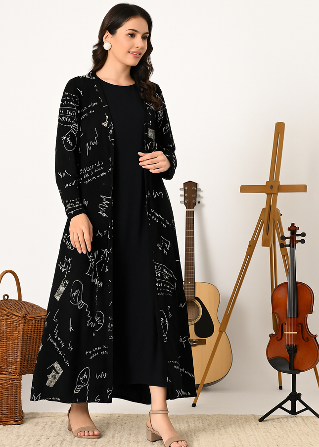 ABSTRACT PRINT JACKET WITH INNER