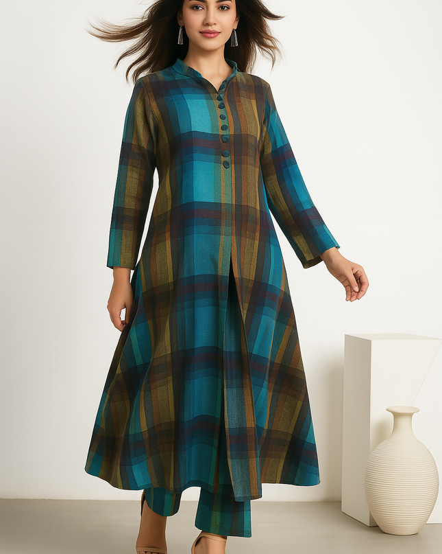 Abstract Print Blue Co Ord Set Canada
