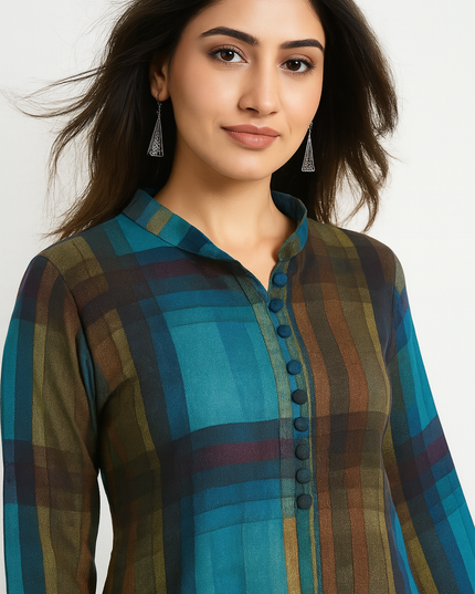 ABSTRACT PRINT BLUE CO-ORD SET