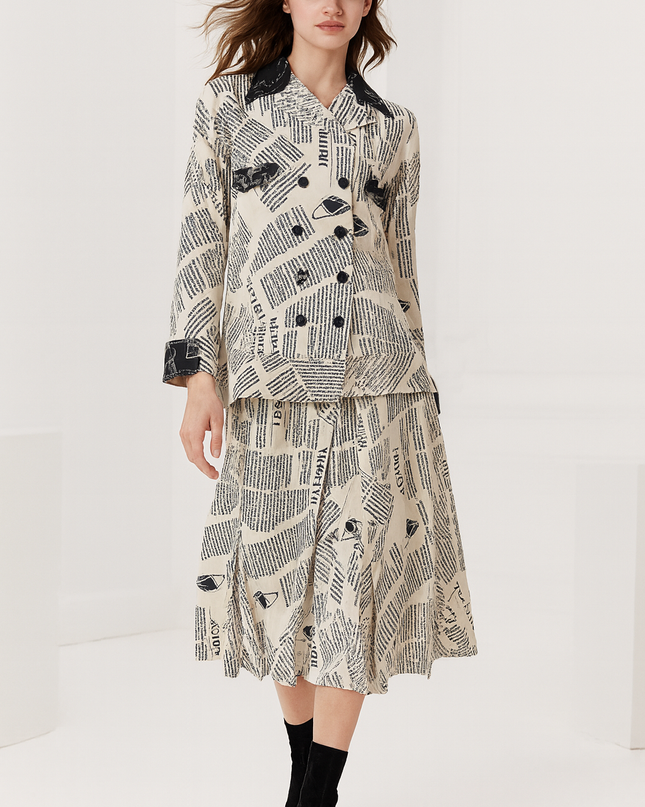 Stylish Newspaper Print Co Ord Set Online