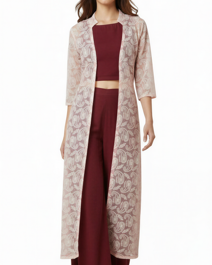 Light pink chickenkari jacket