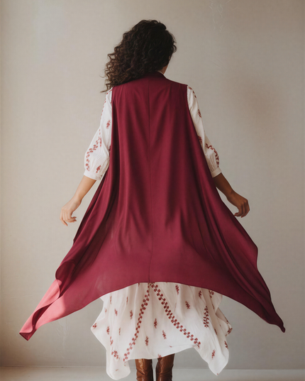 Elegant Embroidered Cotton Dress Chic Outfit