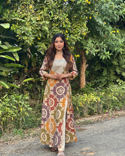 GOTTA PATTI TOKE WITH AMARA PATCHWORK PRINT KURTA SET