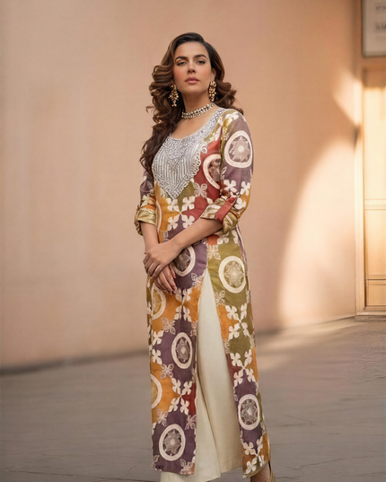GOTTA PATTI TOKE WITH AMARA PATCHWORK PRINT KURTA SET