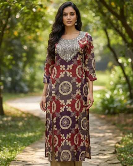 PINK GOTTA PATTI TOKE WITH AMARA PATCHWORK PRINT KURTA SET