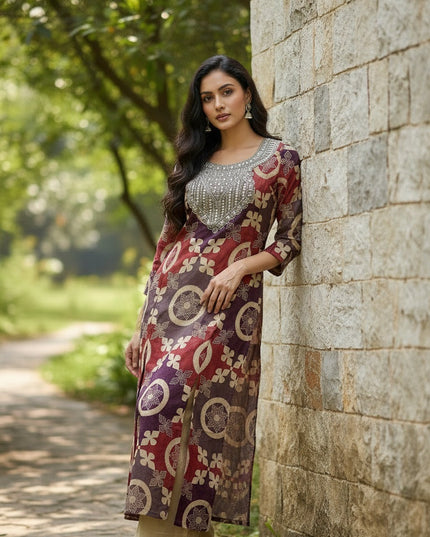 PINK GOTTA PATTI TOKE WITH AMARA PATCHWORK PRINT KURTA SET