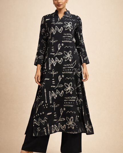MIDNIGHT MUSE PURE COTTON KURTA SET
