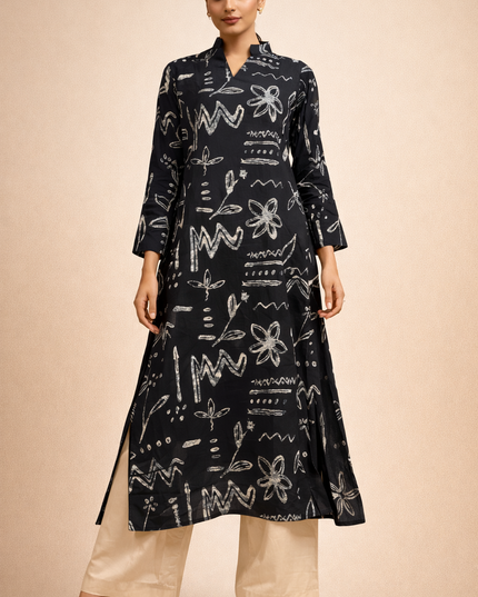 MIDNIGHT MUSE PURE COTTON KURTA