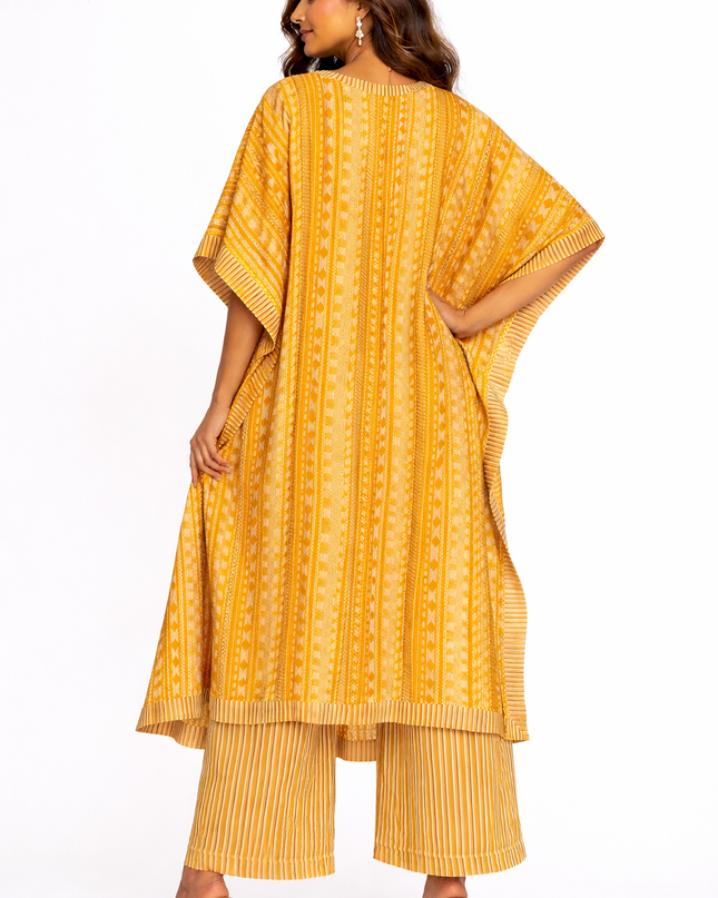 Stylish Mustard Kaftan Coord Set Online