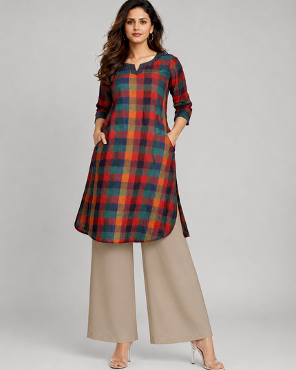 MULTI CHECKERED KURTA