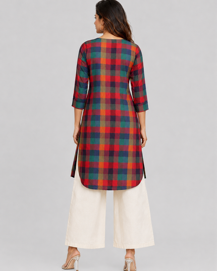 MULTI CHECKERED KURTA